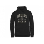 Men's Boston Bruins Black Camo Stack Pullover Hoodie