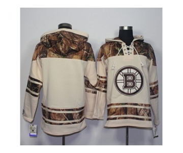 Men's Boston Bruins Blank Cream Camo Stitched NHL Jersey