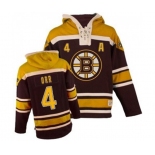 Youth Old Time Hockey Boston Bruins #4 Bobby Orr Premier Black Sawyer Hooded Sweatshirt NHL Jersey