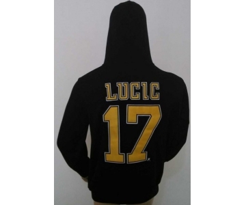 nhl jerseys boston bruins #17 lucic black[pullover hooded sweatshirt][ccm]