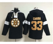 nhl jerseys boston bruins #33 chara black-white[pullover hooded sweatshirt]