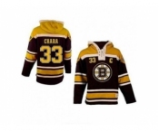 nhl jerseys boston bruins #33 chara black-yellow[pullover hooded sweatshirt patch C]