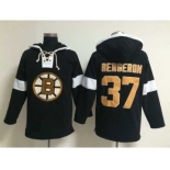 nhl jerseys boston bruins #37 bergeron black-white[pullover hooded sweatshirt]