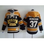 nhl jerseys boston bruins #37 bergeron black-yellow[pullover hooded sweatshirt][patch A 2016 new]