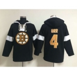 nhl jerseys boston bruins #4 orr black-white[pullover hooded sweatshirt]