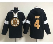 nhl jerseys boston bruins #4 orr black-white[pullover hooded sweatshirt]