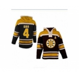 nhl jerseys boston bruins #4 orr black-yellow[pullover hooded sweatshirt patch A]