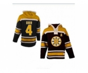 nhl jerseys boston bruins #4 orr black-yellow[pullover hooded sweatshirt patch A]