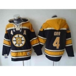 nhl jerseys boston bruins #4 orr dk.blue-yellow[pullover hooded sweatshirt][patch A]