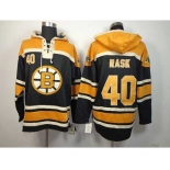 nhl jerseys boston bruins #40 rask black-yellow[pullover hooded sweatshirt]