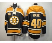 nhl jerseys boston bruins #40 rask black-yellow[pullover hooded sweatshirt]