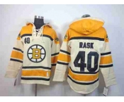 nhl jerseys boston bruins #40 rask yellow-cream[pullover hooded sweatshirt] [patch A]