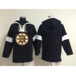 nhl jerseys boston bruins blank black-white[pullover hooded sweatshirt]