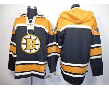 nhl jerseys boston bruins blank black-yellow[pullover hooded sweatshirt]