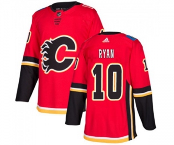 Calgary Flames #10 Derek Ryan Authentic Red Home Hockey Jersey