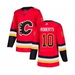 Calgary Flames #10 Gary Roberts Authentic Red Drift Fashion Hockey Jersey