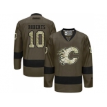 Calgary Flames #10 Gary Roberts Green Salute to Service Stitched NHL Jersey