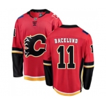 Calgary Flames #11 Mikael Backlund Fanatics Branded Red Home Breakaway Hockey Jersey