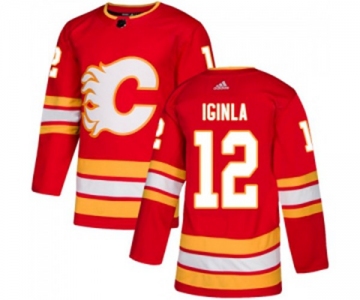 Calgary Flames #12 Jarome Iginla Authentic Red Alternate Hockey Jersey