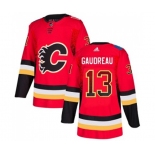 Calgary Flames #13 Johnny Gaudreau Authentic Red Drift Fashion Hockey Jersey