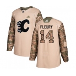 Calgary Flames #14 Theoren Fleury Authentic Camo Veterans Day Practice Hockey Jersey