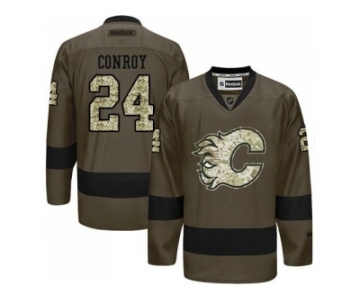 Calgary Flames #24 Craig Conroy Green Salute to Service Stitched NHL Jersey