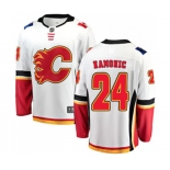 Calgary Flames #24 Travis Hamonic Fanatics Branded White Away Breakaway Hockey Jersey