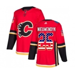 Calgary Flames #25 Joe Nieuwendyk Authentic Red USA Flag Fashion Hockey Jersey