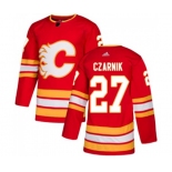 Calgary Flames #27 Austin Czarnik Authentic Red Alternate Hockey Jersey