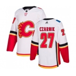 Calgary Flames #27 Austin Czarnik Authentic White Away Hockey Jersey