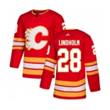 Calgary Flames #28 Elias Lindholm Authentic Red Alternate Hockey Jersey