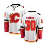 Calgary Flames #30 Mike Vernon Fanatics Branded White Away Breakaway Hockey Jersey