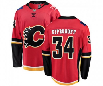 Calgary Flames #34 Miikka Kiprusoff Fanatics Branded Red Home Breakaway Hockey Jersey