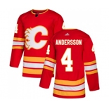 Calgary Flames #4 Rasmus Andersson Authentic Red Alternate Hockey Jersey