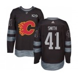 Calgary Flames #41 Mike Smith Authentic Black 1917-2017 100th Anniversary Hockey