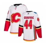 Calgary Flames #44 Tyler Graovac Authentic White Away Hockey Jersey