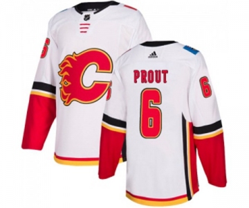 Calgary Flames #6 Dalton Prout Authentic White Away Hockey Jersey