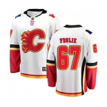 Calgary Flames #67 Michael Frolik Fanatics Branded White Away Breakaway Hockey Jersey