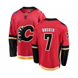 Calgary Flames #7 TJ Brodie Fanatics Branded Red Home Breakaway Hockey Jersey