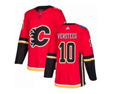 Men Adidas Calgary Flames #10 Kris Versteeg Red Home Authentic Stitched NHL Jersey