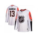 Men Adidas Calgary Flames #13 Johnny Gaudreau White 2018 All-Star Pacific Division Authentic Stitched NHL Jersey