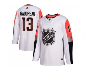 Men Adidas Calgary Flames #13 Johnny Gaudreau White 2018 All-Star Pacific Division Authentic Stitched NHL Jersey