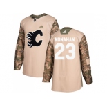 Men Adidas Calgary Flames #23 Sean Monahan Camo Authentic 2017 Veterans Day Stitched NHL Jersey