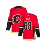 Men Adidas Calgary Flames #68 Jaromir Jagr Red Home Authentic Stitched NHL Jersey