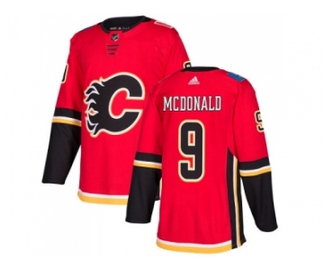 Men Adidas Calgary Flames #9 Lanny McDonald Red Home Authentic Stitched NHL Jersey