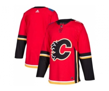 Men Adidas Calgary Flames Blank Red Home Authentic Stitched NHL Jersey