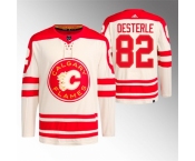 Men Calgary Flames #82 Jordan Oesterle 2023 Cream Heritage Classic Primegreen Stitched Jersey