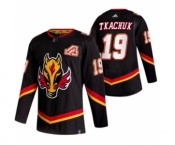 Men's Calgary Flames #19 Matthew Tkachuk Black 2020-21 Reverse Retro Alternate Hockey Jersey