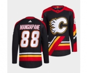 Men's Calgary Flames #88 Andrew Mangiapane Black 2022-23 Reverse Retro Stitched Jersey