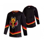 Men's Calgary Flames Blank Black 2020-21 Reverse Retro Alternate Hockey Jersey